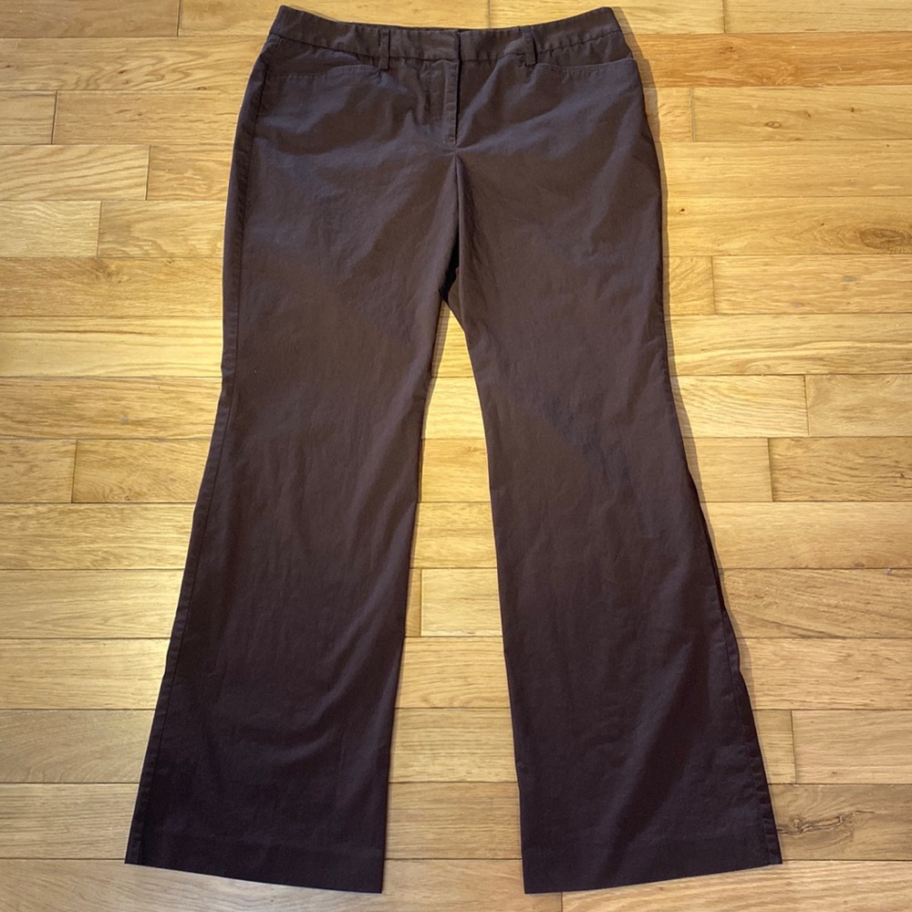 Michael Kors Gramercy Fit Wide Leg Dress pants in brown size 12